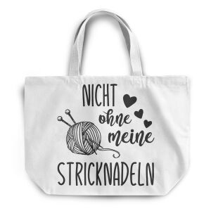 XL Shopper-Bag Tasche, Stricknadeln (Nähset)