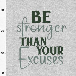 Be Stronger... (XL-Panel) Sweat grau meliert