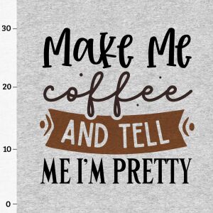 Make me Coffee (XL-Panel) Sweat grau meliert