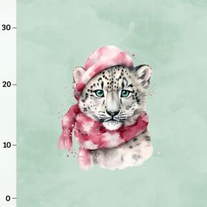 Leopard (Peppermint Winter) Panel auf Sweat