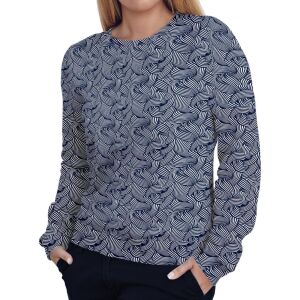 Damen Sweater, Muster Blau (Nähset)