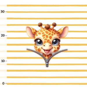 Giraffe "Reißverschlusstiere" Panel auf...