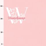 Wunschname & Buchstabe, Rosa (Springflowers) XL-Panle Jersey