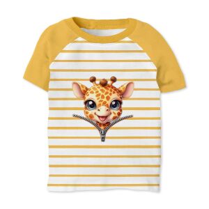 T-Shirt Giraffe, Rei&szlig;verschlusstiere (N&auml;hset)