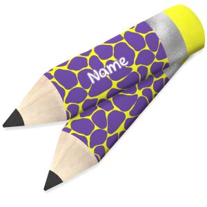 Kissen "Stift" (Muster Lila-Gelb) Nähset
