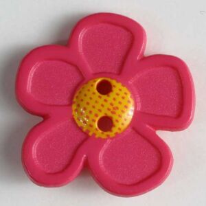 Dill Modeknopf 20mm - Pink - Blume