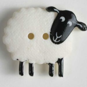 Dill Modeknopf 23mm - Weiß - Schaf