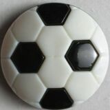 Dill Modeknopf 13mm - Weiß - Fußball