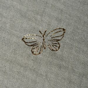 Musselin Butterfly - foliert - Blassgrün