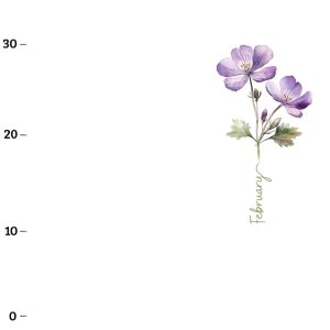 Februar, Veilchen  (Birthflowers) XL-Panel Jersey