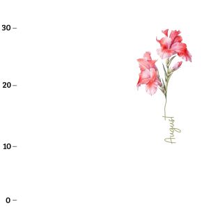 August, Gladiole  (Birthflowers) XL-Panel Jersey