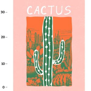 KaktusLiebe Panel XL &quot;Cactus&quot; Rosa (Jersey)