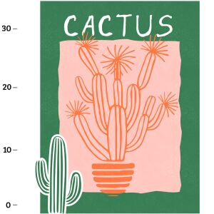 KaktusLiebe Panel XL &quot;Cactus&quot; Gr&uuml;n (Jersey)